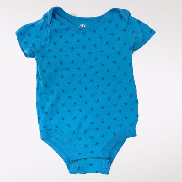 Rococo | 3/$15 Blue Baby Shirt With Paw Prints - Picture 1 of 3